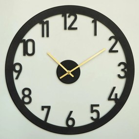 Nástenné hodiny Stroke APS115, Black, 48 x 48 cm