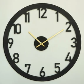 Nástenné hodiny Stroke APS115, Black, 48 x 48 cm