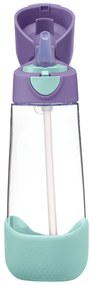 Fľaša na pitie so slamkou 600 ml - lilac pop