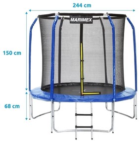 Marimex | Trampolína Marimex Standard 244 cm + ochranná sieť + schodíky ZADARMO | 19000080