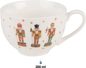 Porcelánová šálka s tanierikom s Luskáčikmi Happy Little Christmas - 12*9*6 cm / Ø 14*2 cm / 200 ml