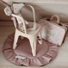 Mini podložka s volánom broskyňová