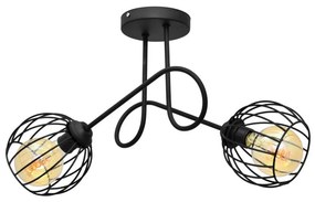 Prisadený luster OXFORD 2xE27/15W/230V čierna