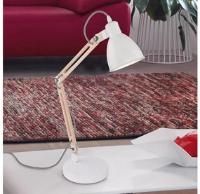 Eglo 901294 - Stolná lampa TORONA 1 1xE14/28W/230V biela
