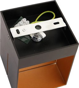 Sada 4 inteligentných nástenných svietidiel čierna so zlatou 9,7 cm Vrátane WiFi G9 - Transfer Groove