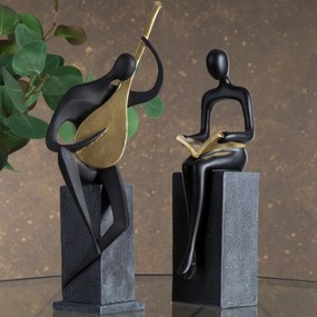 DEKORAČNÁ SOŠKA RICO 9X10X28 CM ČIERNA