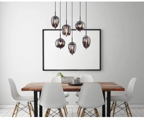 Globo 15345-6 - Luster na lanku BLACKY 6xE14/40W/230V čierna