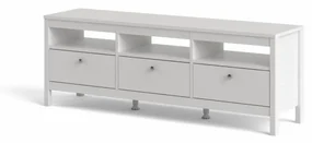 Biely TV stolík SALOMO s 3 zásuvkami
