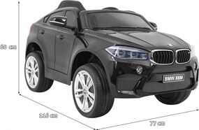 Ramiz Detské elektrické autíčko BMW X6M - čierne SUV + diaľkové ovládanie