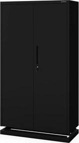 Kovová modulárna multifunkčná skriňa na podstavci čierna MEGAN 1600 x 900 x 400 mm