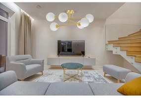 Luster na tyči 6xE27/35W/230V pr. 80 cm zlatá