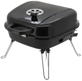 Prenosný gril na drevené uhlie čierna