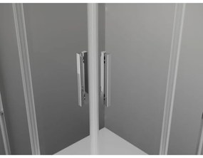 Mexen Exo, 2-krídlový sprchovací kút 100 x 100 cm, 6mm číre sklo, chrómový profil, 8110-100-100-01-00