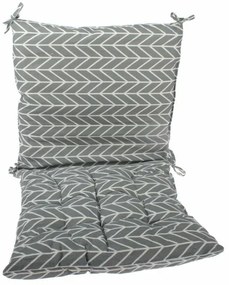 Sedák na stoličku a operadlo chrbta sivá, 40 x 40 cm