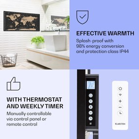 Klarstein Wonderwall Air Art Smart, infračervený ohrievač, 120 x 60 cm, 700 W, nočná mapa