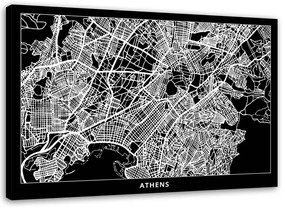 Gario Obraz na plátne Plán mesta Atény Rozmery: 60 x 40 cm