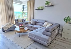 Rohová sedacia súprava SELVA, 275x90x202, monolith 84, ľavá