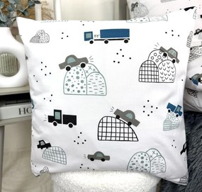 INTERMEDIC SK Vankúšová obliečka 40×40 cm – Modré Autá, 100 % bavlna