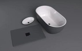 Polysan Polysan, FLEXIA sprchová vanička z liateho mramoru s možnosťou úpravy rozmeru 150x80cm, antracit mat, 72901.51