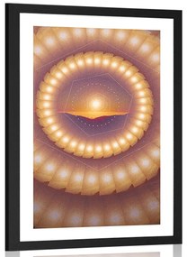 Plagát s paspartou harmónia tvarov - 20x30 black