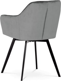 Jedálenská stolička zamatová, sivá DCH-425 GREY4