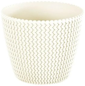 Prosperplast Kvetináč Splofy krémový, varianta 21,8 cm
