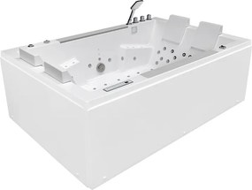 BPS-koupelny Hydromasážna vaňa HYD-KAR942W 180x120 Biela s ohrevom vody