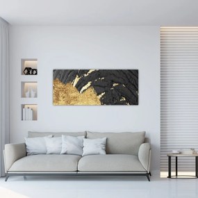 Obraz - Zlatá štruktúra N⁰1 (120x50 cm)