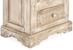 furniture-nabytek.cz - Masívna vysoká komoda do koupelne Patina z mangového dreva, lakovaná, prírodná – 48×33×130 cm