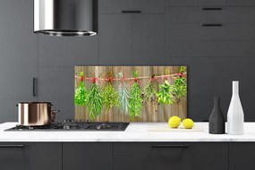 Sklenený obklad Do kuchyne Sušené byliny listy príroda 140x70 cm