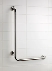Erga HANDICAP "PRO", madlo v tvare L, 550x550 mm, 25mm, chrómová, ERG-04785