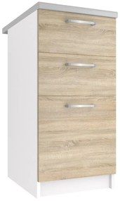 Kuchynská skrinka Belini spodná so zásuvkami 40 cm dub sonoma s pracovnou doskou  TOR SDSZ40/0/WT/DS/0/P