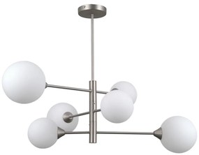 ITALUX PND-55342-6-SN - Luster na tyči EVORA 6xG9/5W/230V nikel