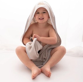 Babymatex Osuška s kapucňou MAXI 100x100 cm - Sivá