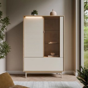 VITRÍNA CELESTINO 2D1W DUB + KAŠMÍR 100 x 152 cm