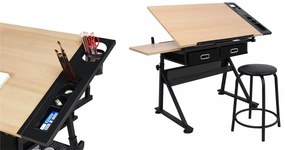 Sklopný kresliaci stôl so stoličkou navyše