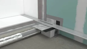 Hansgrohe RainDrain Flex, vrchná sada sprchového žľabu 1200, skracovateľný, pre inštaláciu ku stene, kartáčovaná nerezová oceľ, HAN-56054800
