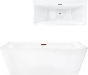 Vaňa Corsan Iseo 150 cm so zlatou povrchovou úpravou