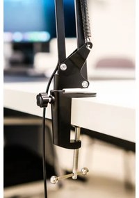 Brilagi - LED Stmievateľná stolná lampa s lupou LED/12W/5V 3000/4200/6000K čierna