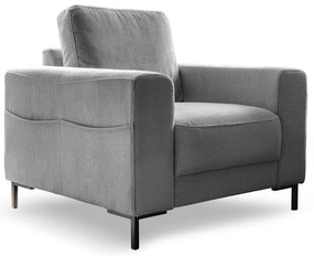 Sivé menčestrové kreslo Lofty Lilly – Miuform