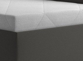 Rohová posteľ Andrew ľavá 110x200 cm, tmavo šedá látka