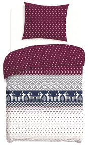 VIANOČNÉ FLANELOVÉ OBLIEČKY FLANELOVE 140X200 CM, 1KS 70X80 CM VZOROVANÉ