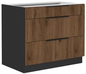 Kuchynská skrinka Monza orech okapi 80d 3s bb