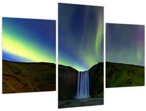 Obraz - Polárna žiara na Islande (90x60 cm)
