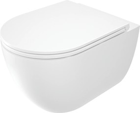 Deante Závesný WC komplet bez okraja Round - CGRD6ZPW, vrátane SoftClose sedadla