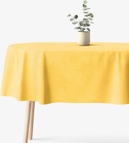 Goldea oválny obrus malaga - žltý 140 x 220 cm