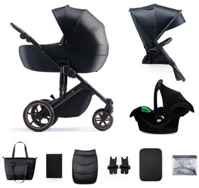 KINDERKRAFT SELECT PRIME 2 Premium 3v1 kombinovaný kočík Venezian black