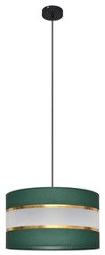 Luster na lanku HELEN 1xE27/15W/230V pr. 35 cm zelená/zlatá