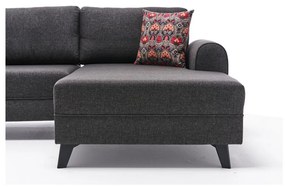 Antracitovosivá rohová pohovka (do tvaru "U") Belen – Balcab Home