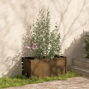Záhradný kvetináč medovo-hnedý 100x50x50 cm borovicový masív